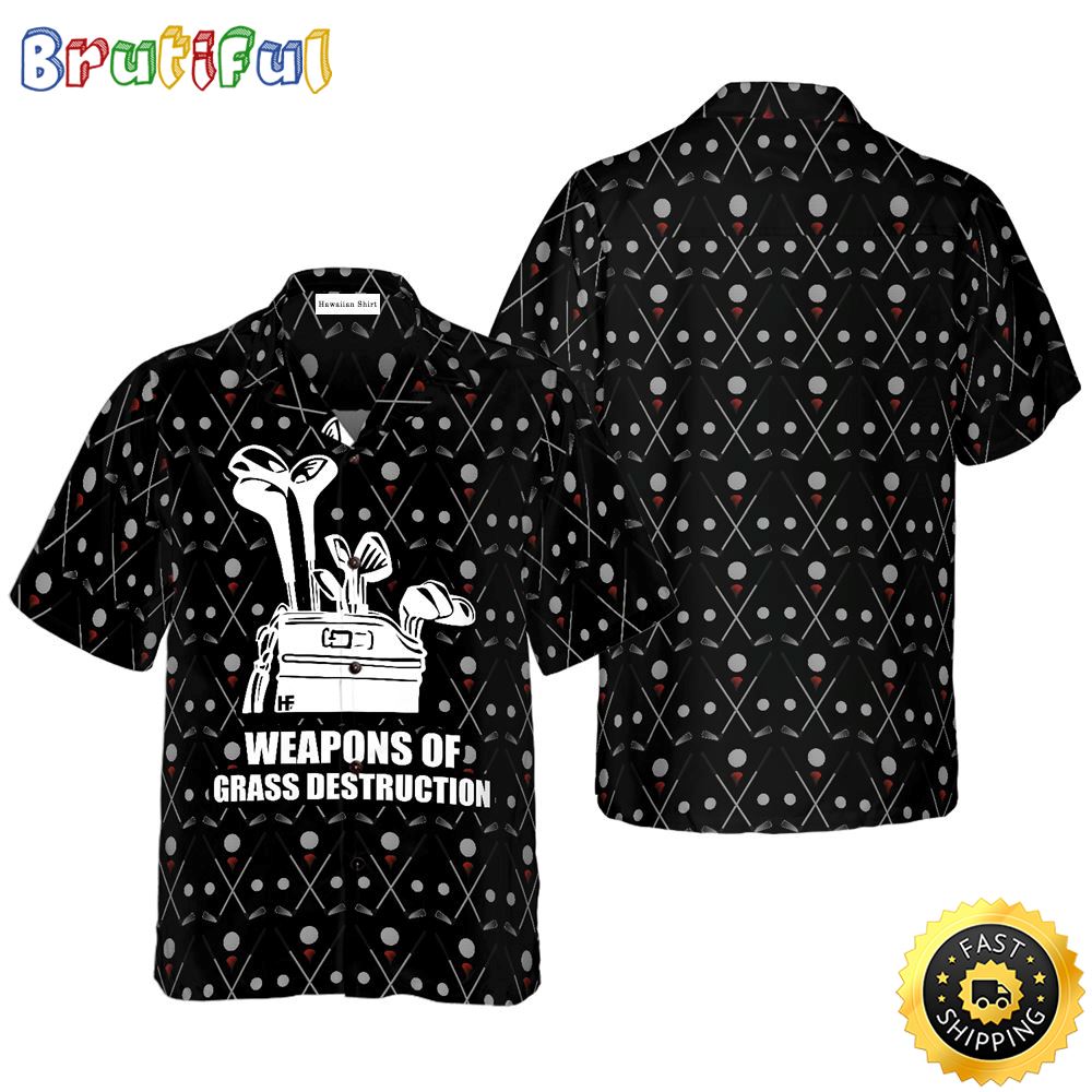 Weapon Of Grass Destruction Hawaiian Golf Shirt For Sport Lovers In Summer rawirl