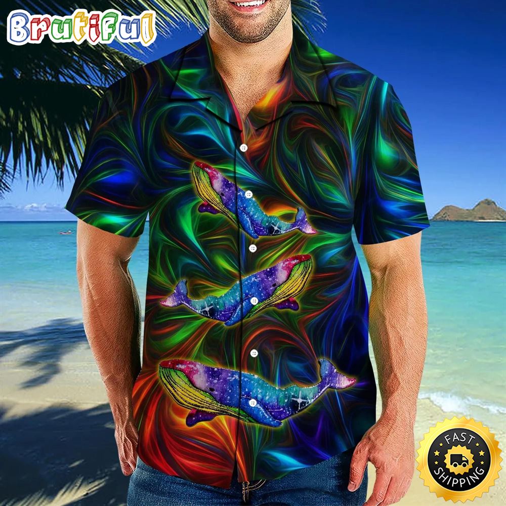 Whale Colorful Unique Design Hippie Hawaiian Shirt Beachwear For Men Gifts For Young Adults 1 avwzca