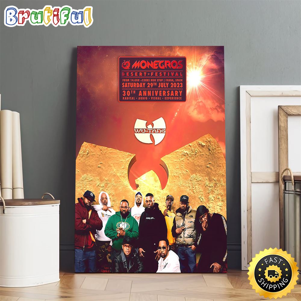 Wu Tang Clan Monegros Desert Festival Canvas Poster jnlzvp