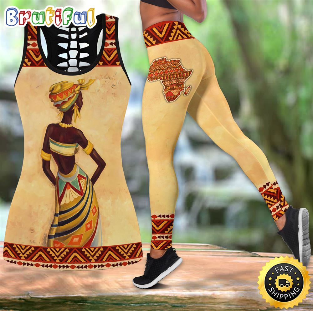 African Art Black Woman All Over Printed Women s Tanktop Leggings Set Perfect Workout Outfits Gifts For Hippie Life 1 geu7ig