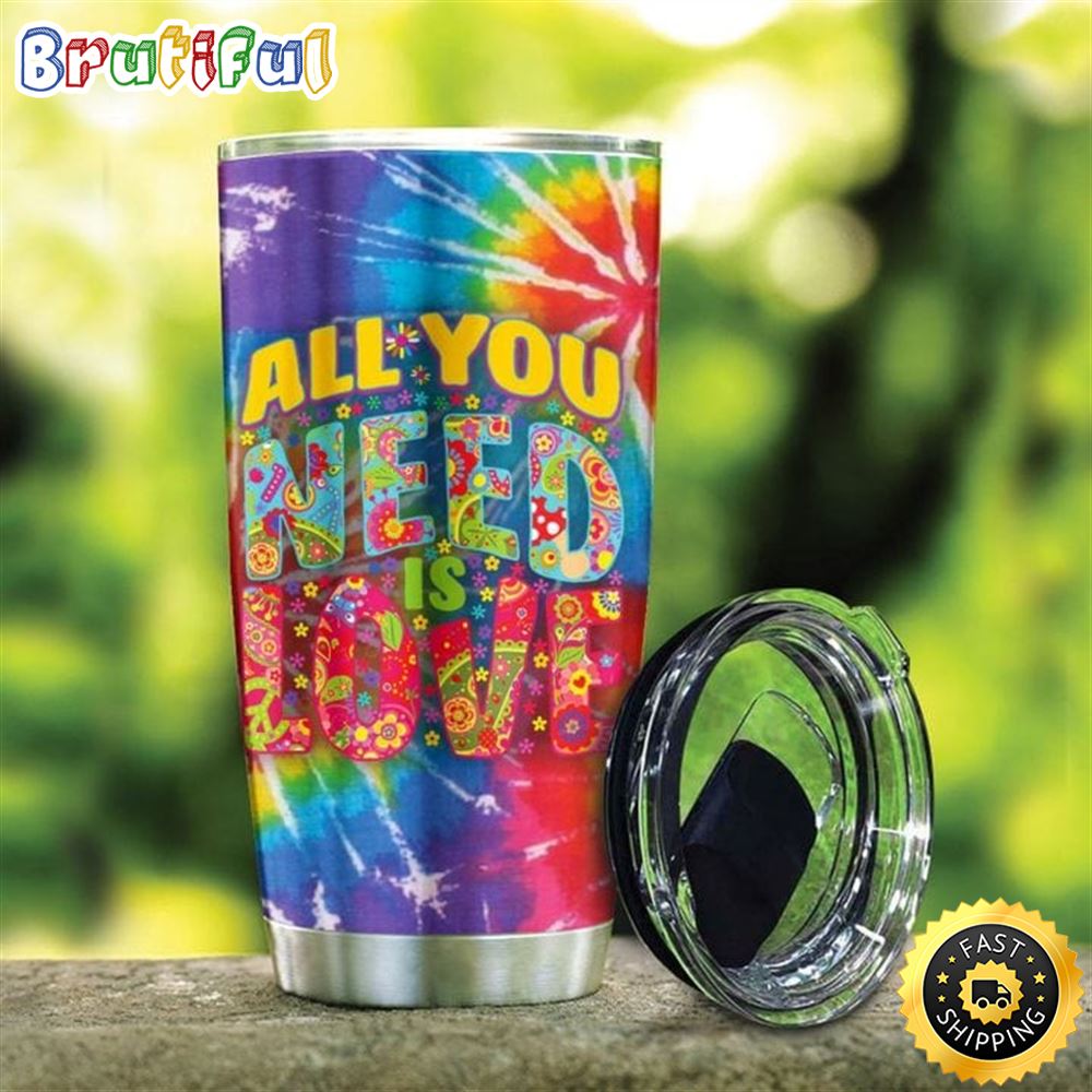 All You Need Is Love Hippie Stainless Steel Tumbler For Men And Women cndicf
