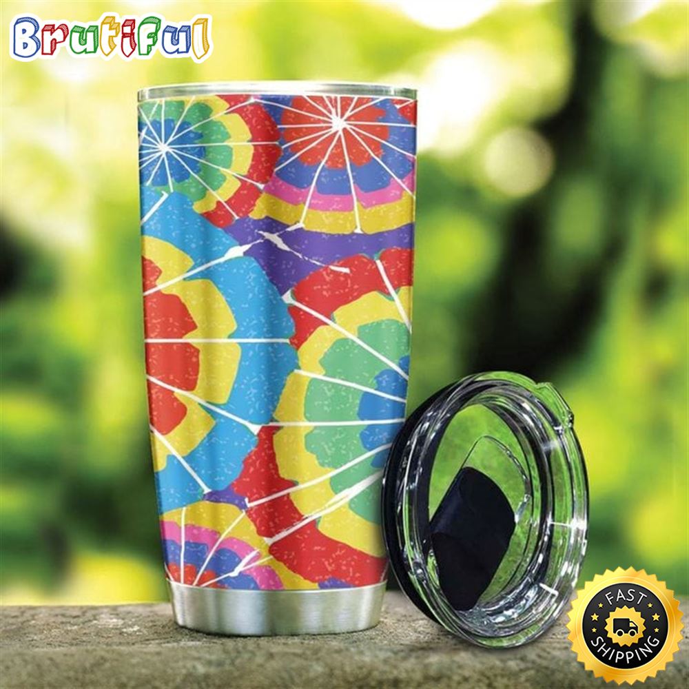 Colorful Hippie Stainless Steel Tumbler For Men And Women pvwep0