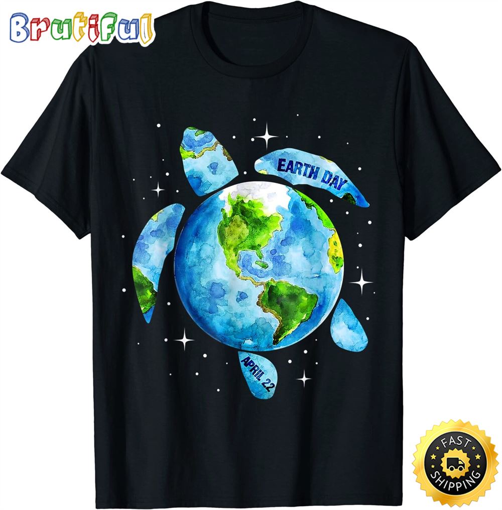 Earth Day 2023 Restore Earth Sea Turtle Art Save the Planet T Shirt kzrbqa