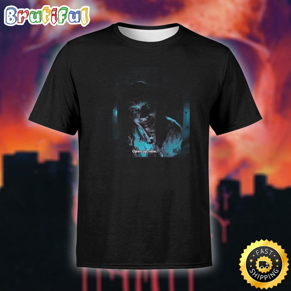 Evil Dead Rise Horrifying Open Up Unisex Black T Shirt vhrkqk