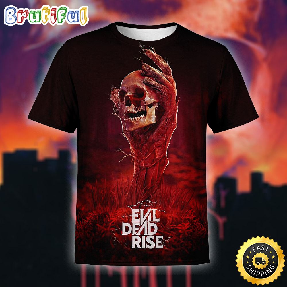 Evil Dead Rise Skull Red Hand 3d Shirt All Over Print uub1mr