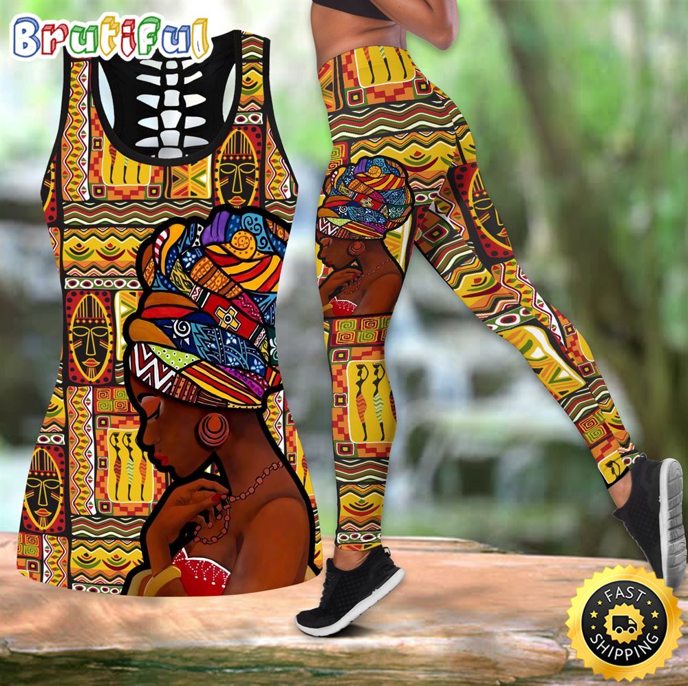 Hippie Africa Black Woman All Over Printed Women s Tanktop Leggings Set Perfect Workout Outfits Gifts For Hippie Life 1 tmygv3