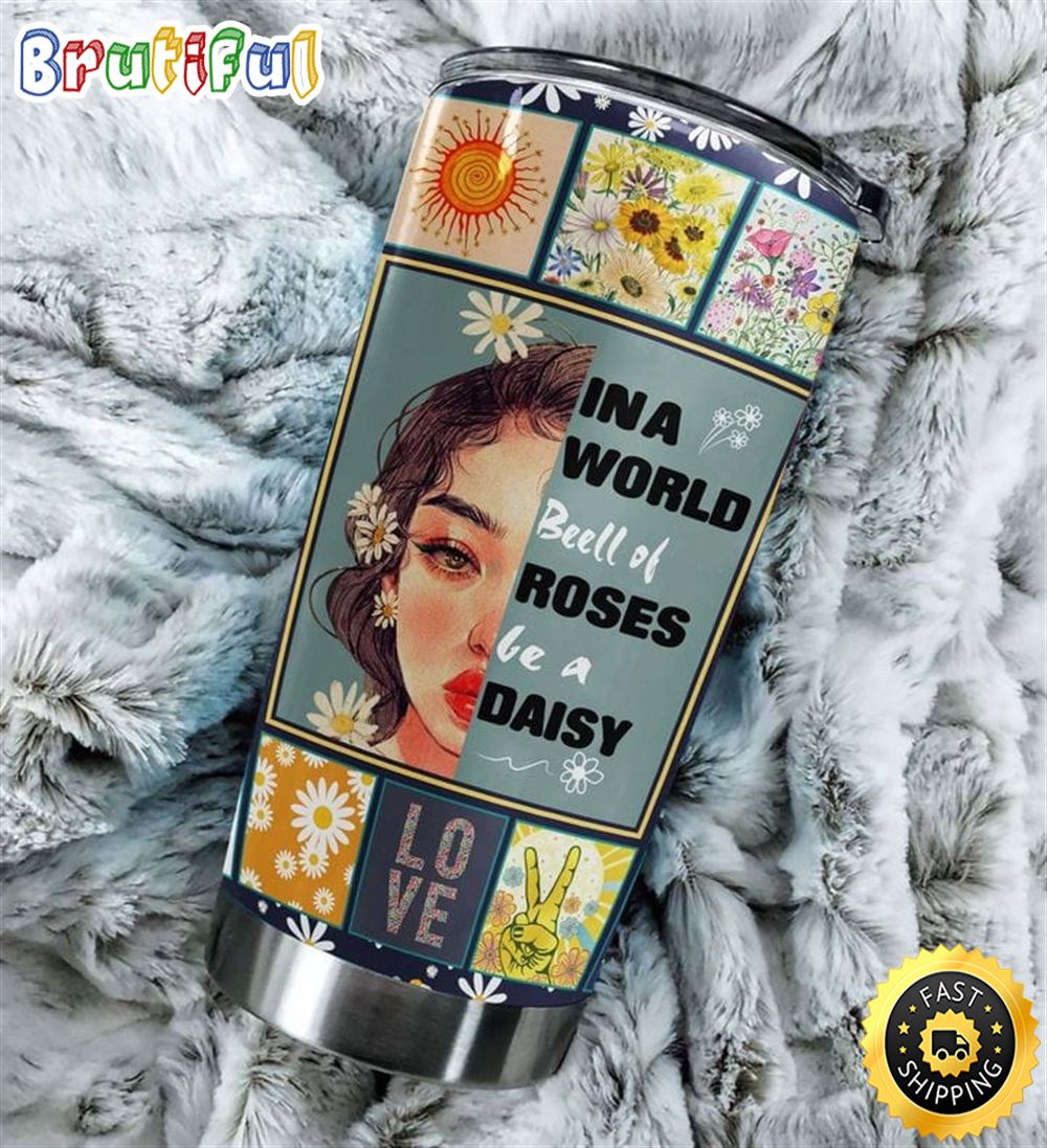 Hippie Girl Stainless Steel Tumbler For Men And Women flhmgt
