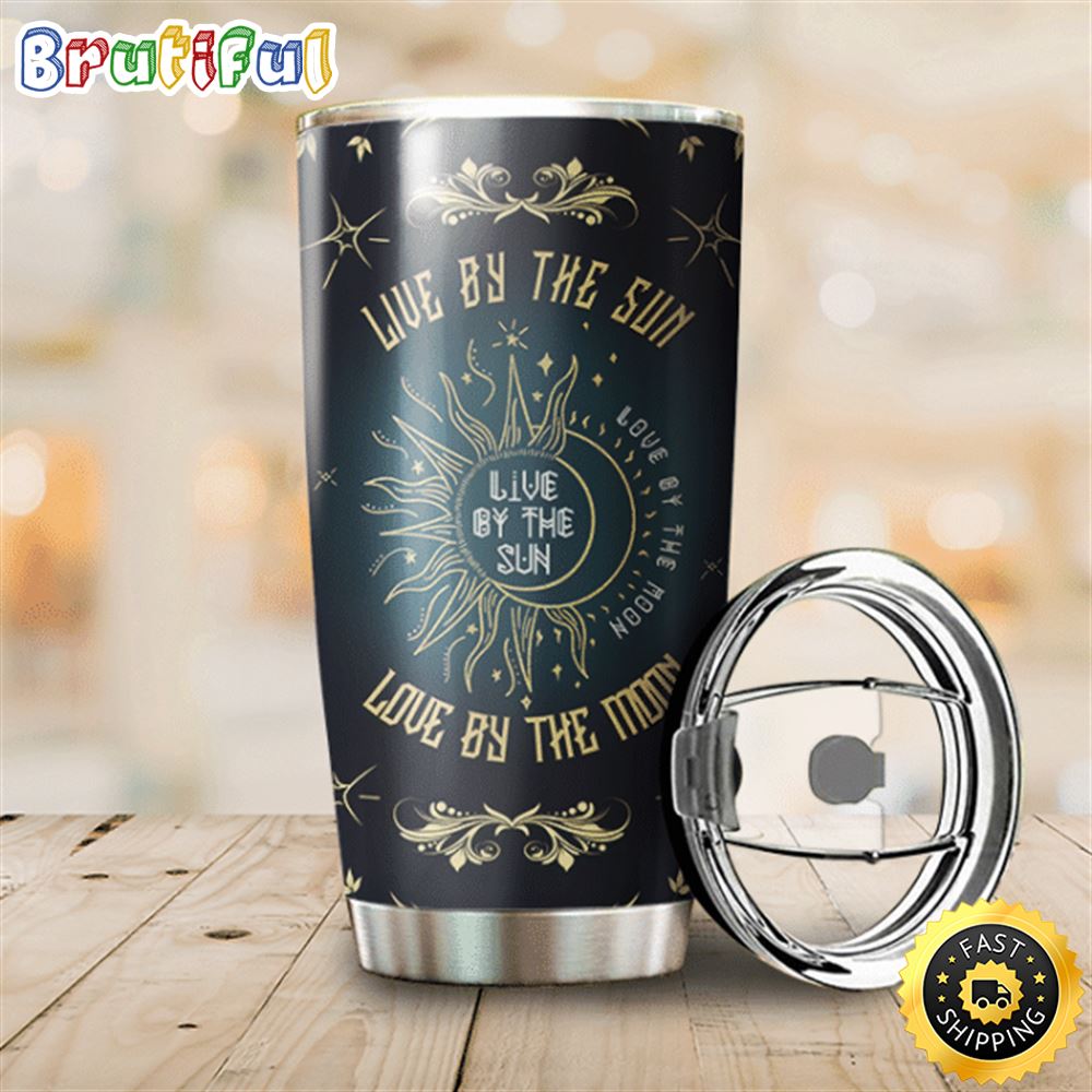 Live By Sun Love By Moon Hippie Stainless Steel Tumbler For Men And Women ozj1qw