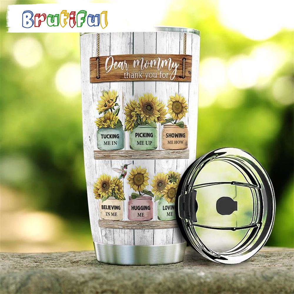 Mom Sunflower Stainless Steel Tumbler Cup ii7kyv