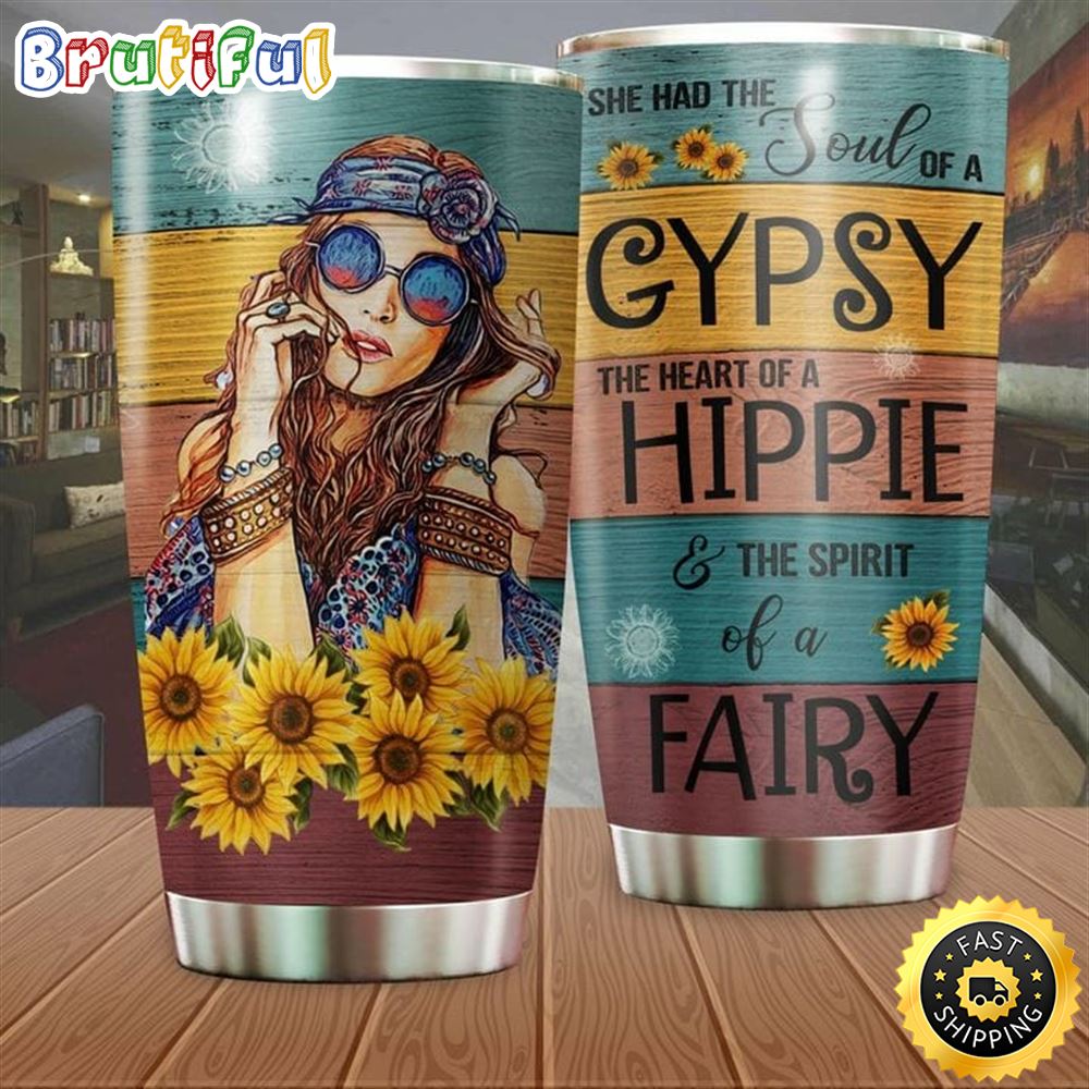 She Had Soul Of Gypsy Heart Of Hippie Stainless Steel Tumbler For Men And Women clsdsh