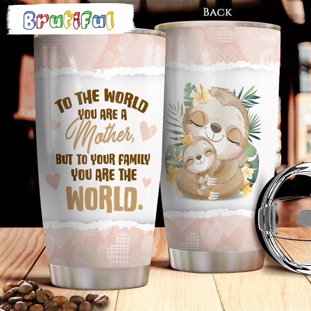 Sloth Mother Stainless Steel Tumbler Cup ia0vuf