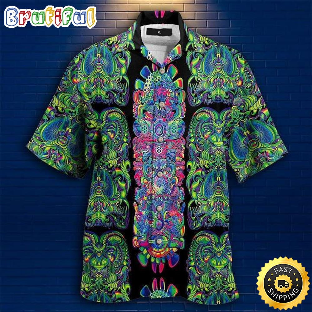 Amazing Hippie Summer Funny Goa Peace Life Aloha Hawaiian Shirts kq1ckd