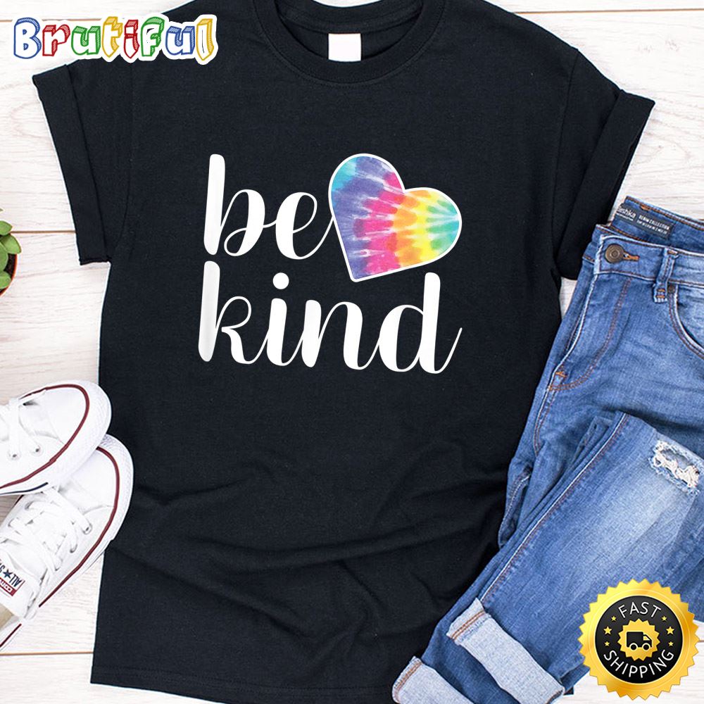 Be Kind Shirt Groovy Tie Dye Hippie Peace Gift Anti Bullying T Shirt mq5fqv