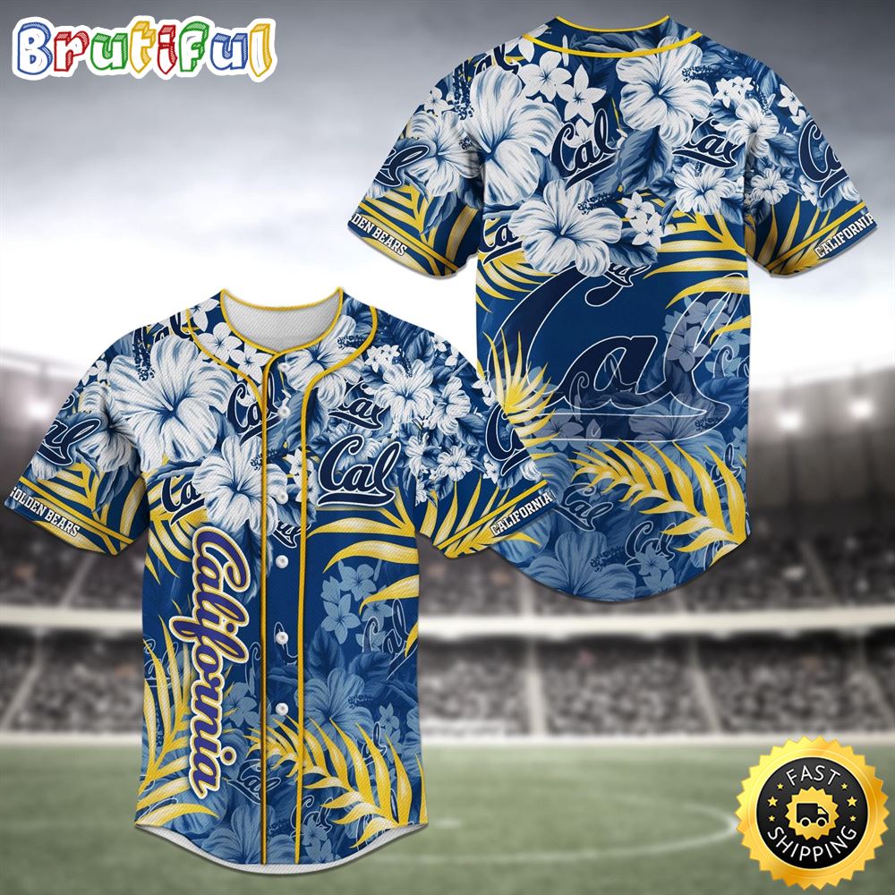 California Golden Bears Flower MLB Baseball Jersey Shirt zo9ere