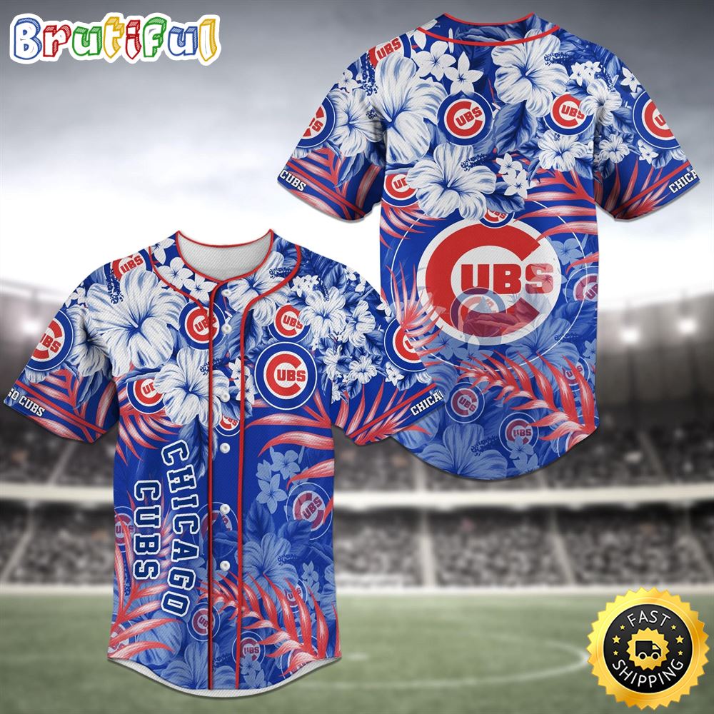 Chicago Cubs Flower Classic MLB Baseball Jersey Shirt kurqjk