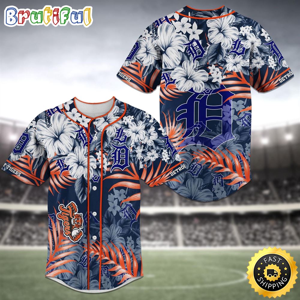 Detroit Tigers Flower Classic MLB Baseball Jersey Shirt se4fmc