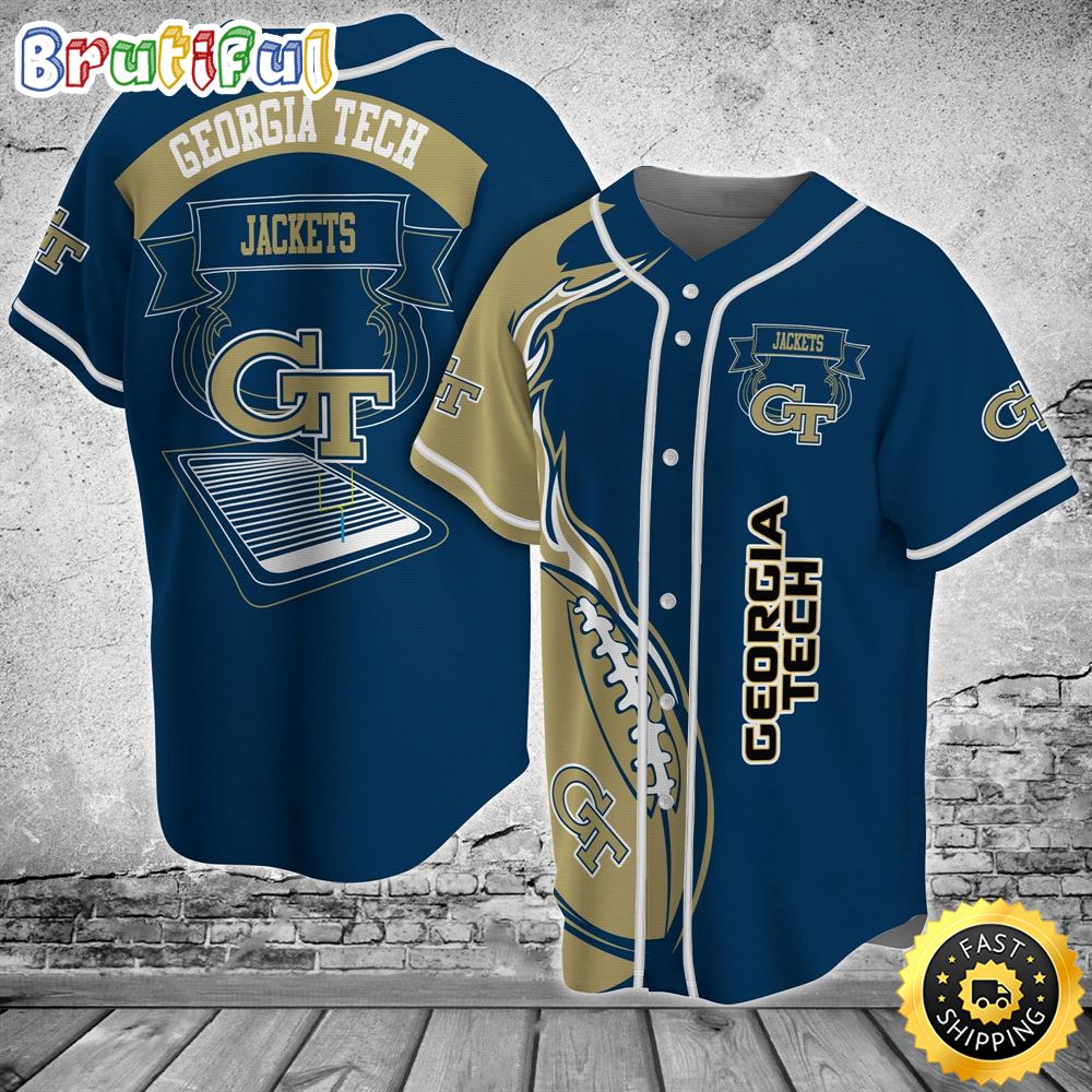 Georgia Tech Yellow Jackets Classic MLB Baseball Jersey Shirt lmwjul
