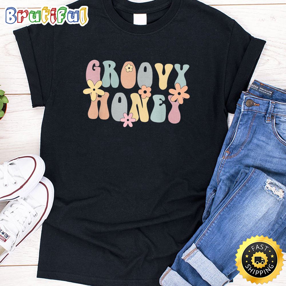 Groovy Honey 70s 80s Hippie Retro Vintage 1970s 1980s T Shirt ybllez