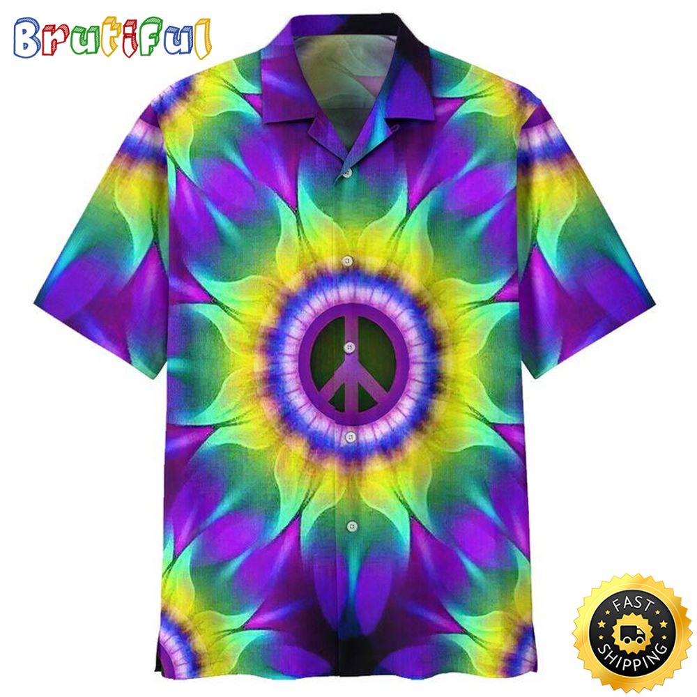 Hippie Summer Funny Color Beach Aloha Hawaiian Shirt For Men For Women yuoy0n