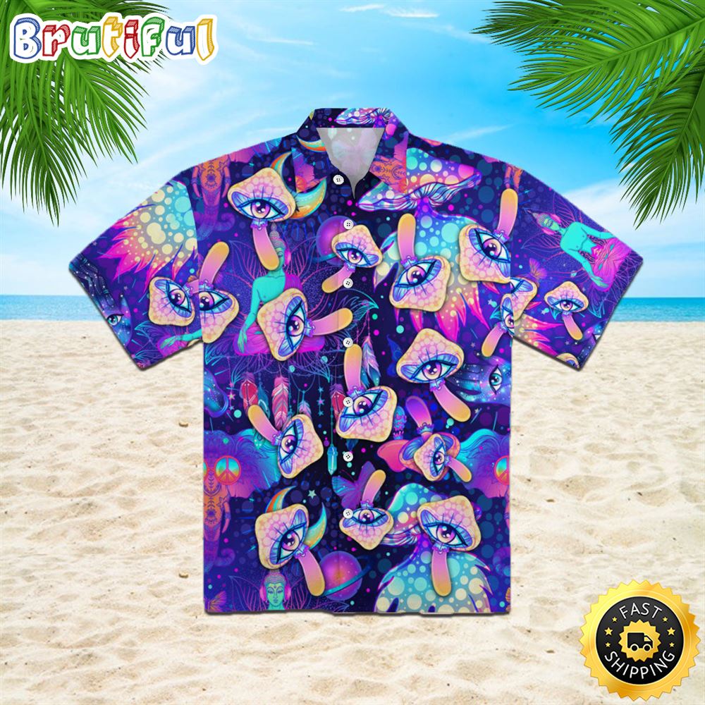 Hippie Summer Funny Psychedelic Trippy Aloha Hawaiian Shirts iferjf
