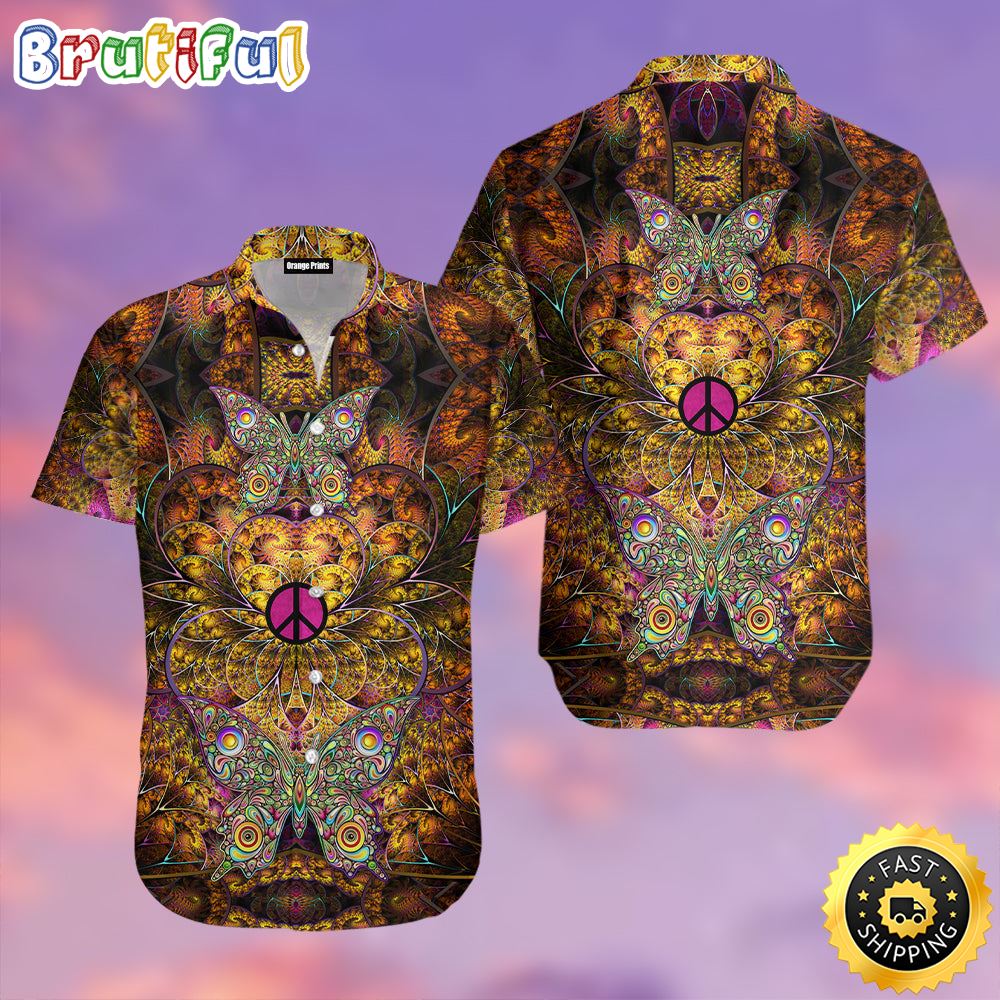 Hippie Summer Funny Style Aloha Hawaiian Shirts For Men For Women b5hchw