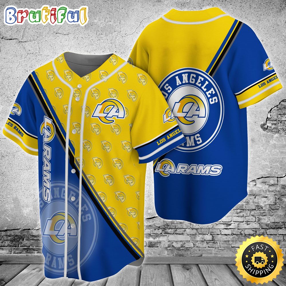 Los Angeles Rams NFL Baseball Jersey Shirt khak3d