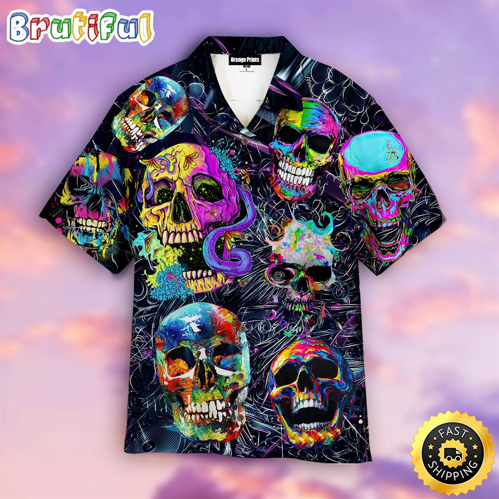 Love Skull Hippie Summer Funny Aloha Hawaiian Shirts cwv8jz