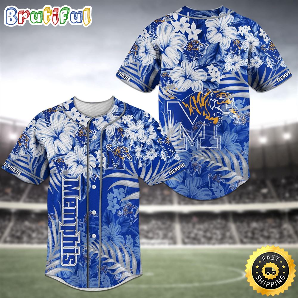 Memphis Tigers Flower Classic NFL Baseball Jersey Shirt rjor4a