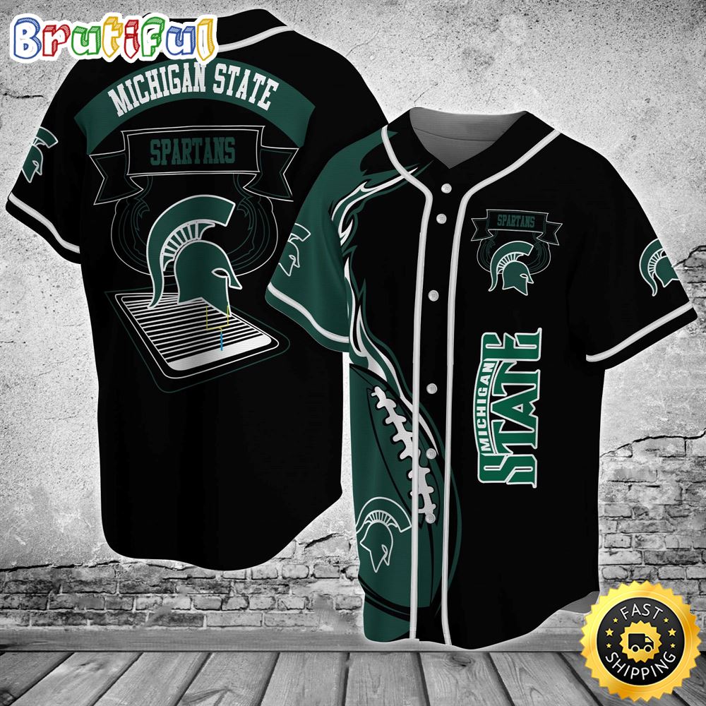 Michigan State Spartans Classic Baseball Jersey Shirt p4gsga