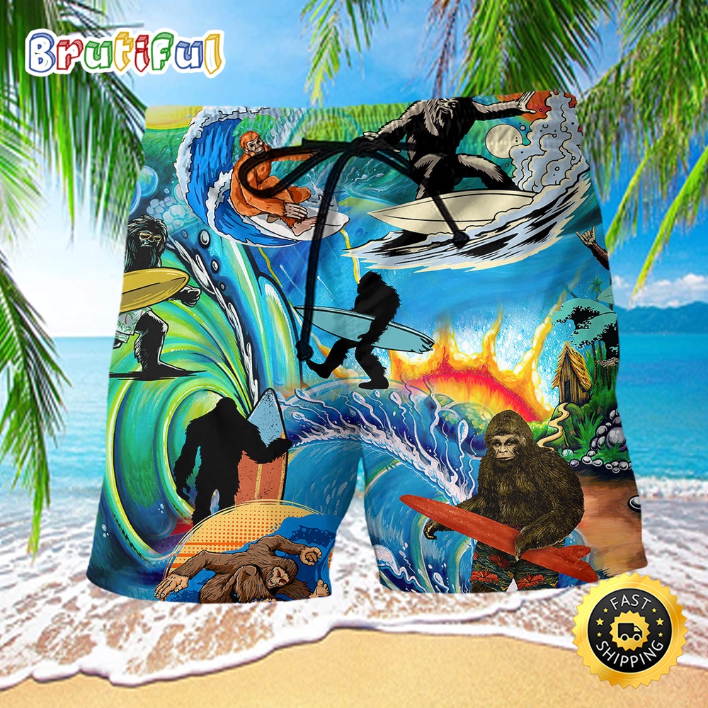 Bigfoot Cool Surfing Style Beach Short tjgfg8