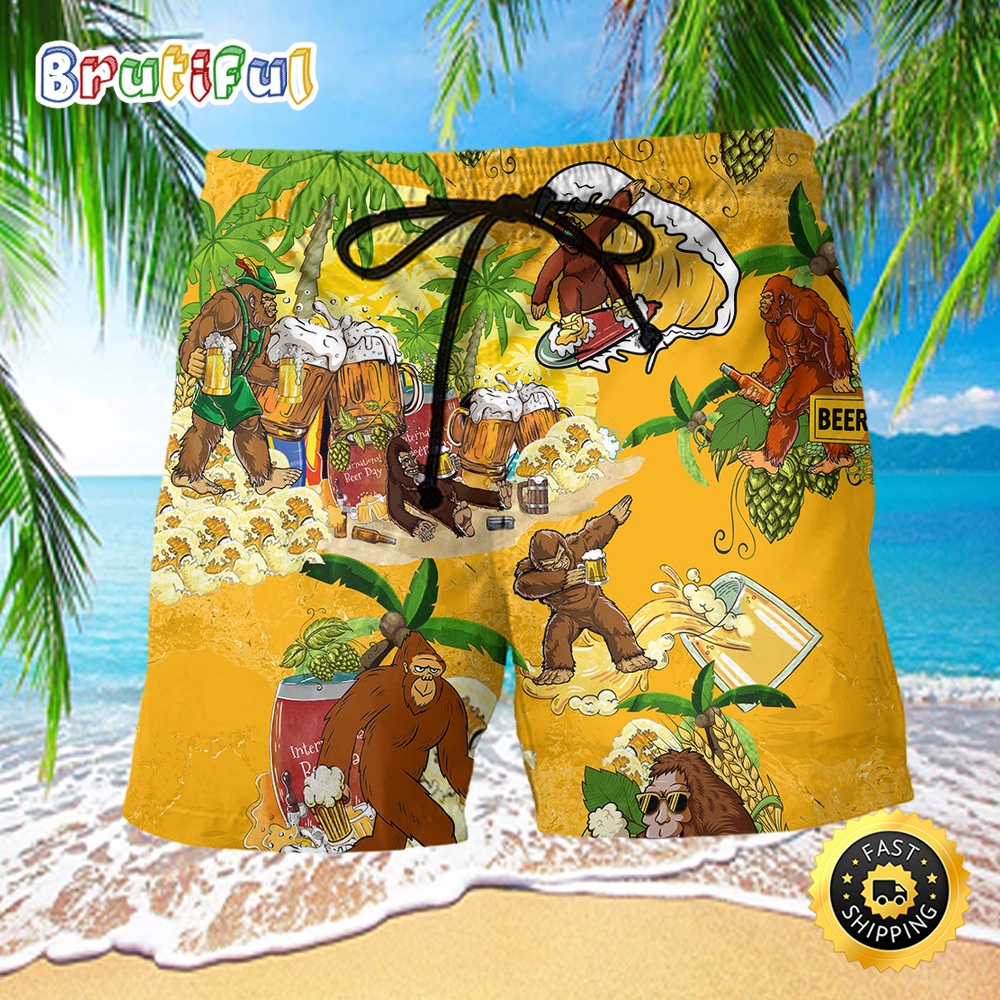 Bigfoot Summer Beer Tropical Beach Short gesi8q