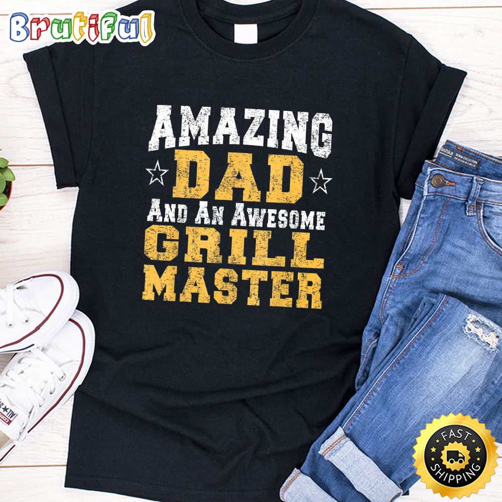 Dad Father Barbecue Shirt BBQ Grill Master pit boss Gift T Shirt ccyxrm