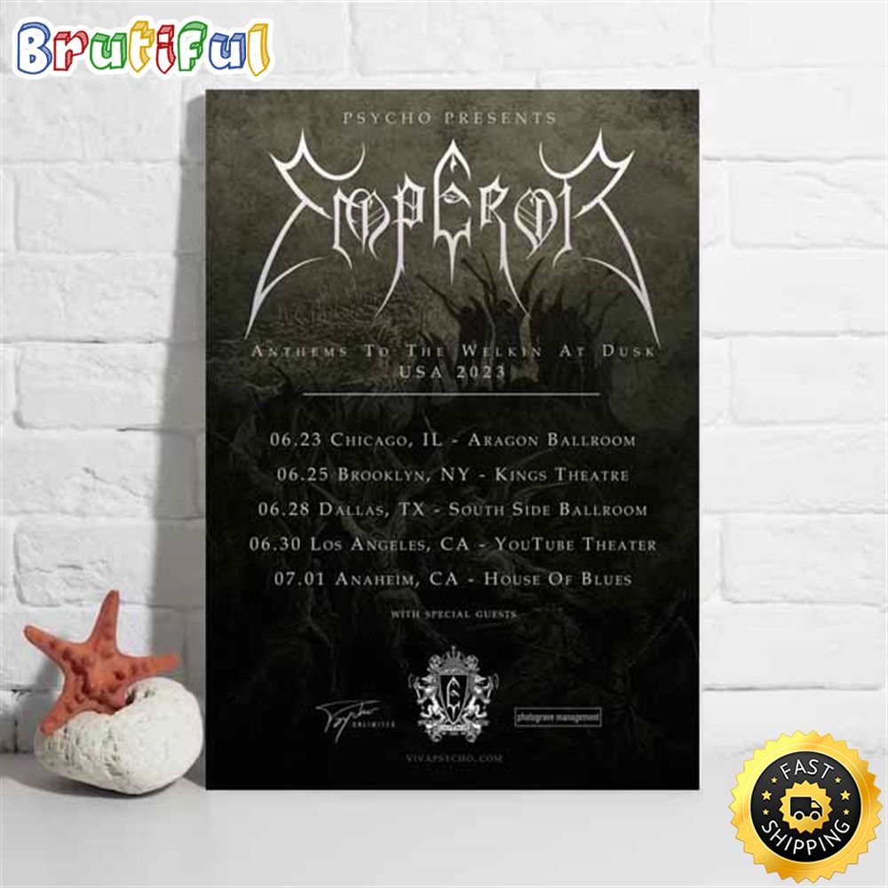 Emperor Announce Usa Tour 2023 Poster