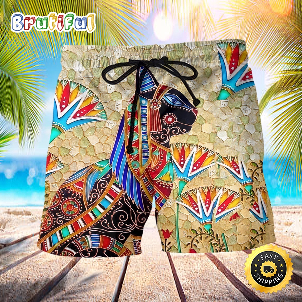 Hippie Egypt Cat Amazing Style Beach Short bzkqyr
