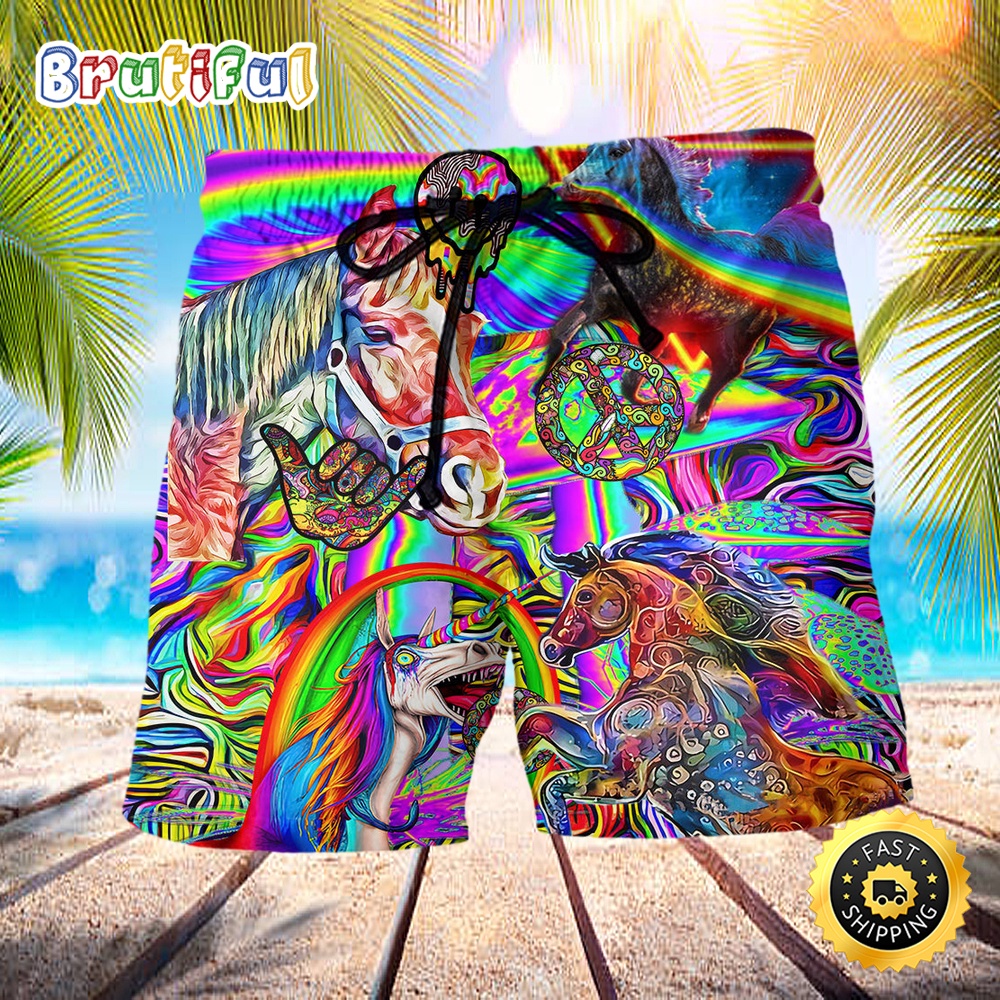 Hippie Horse Run For You Beach Short tpqzep