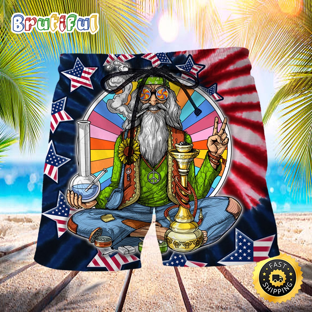 Hippie Independence Day Is Coming Beach Short jru0ec