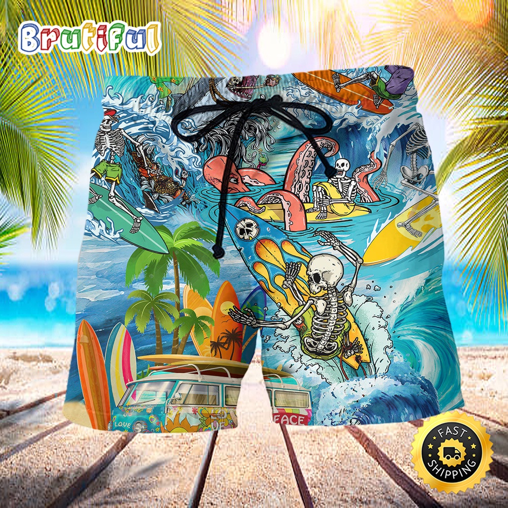 Hippie Live To Surf To Live Beach Short bu7jbp