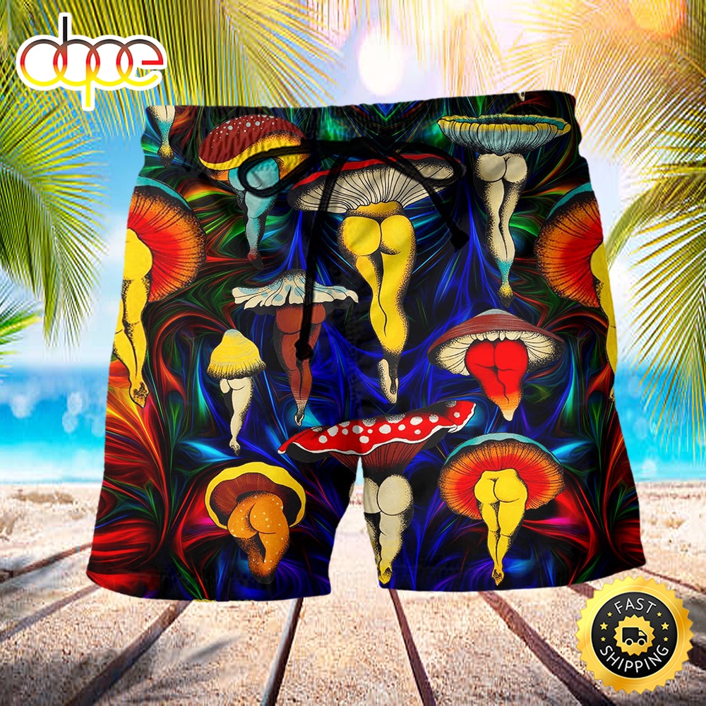 Hippie Love Life Funny Mushroom Beach Short v7nbik