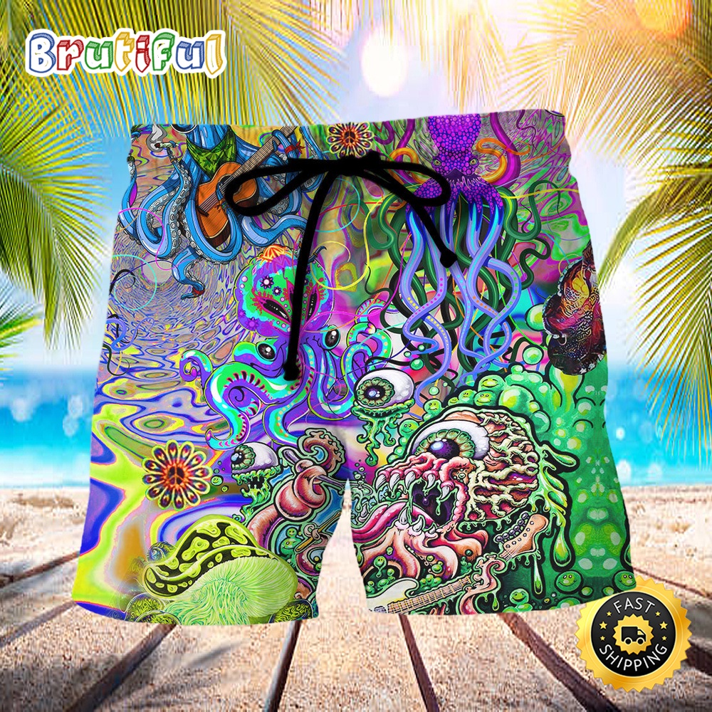 Hippie Octopus Love Music Beach Short c4veoa