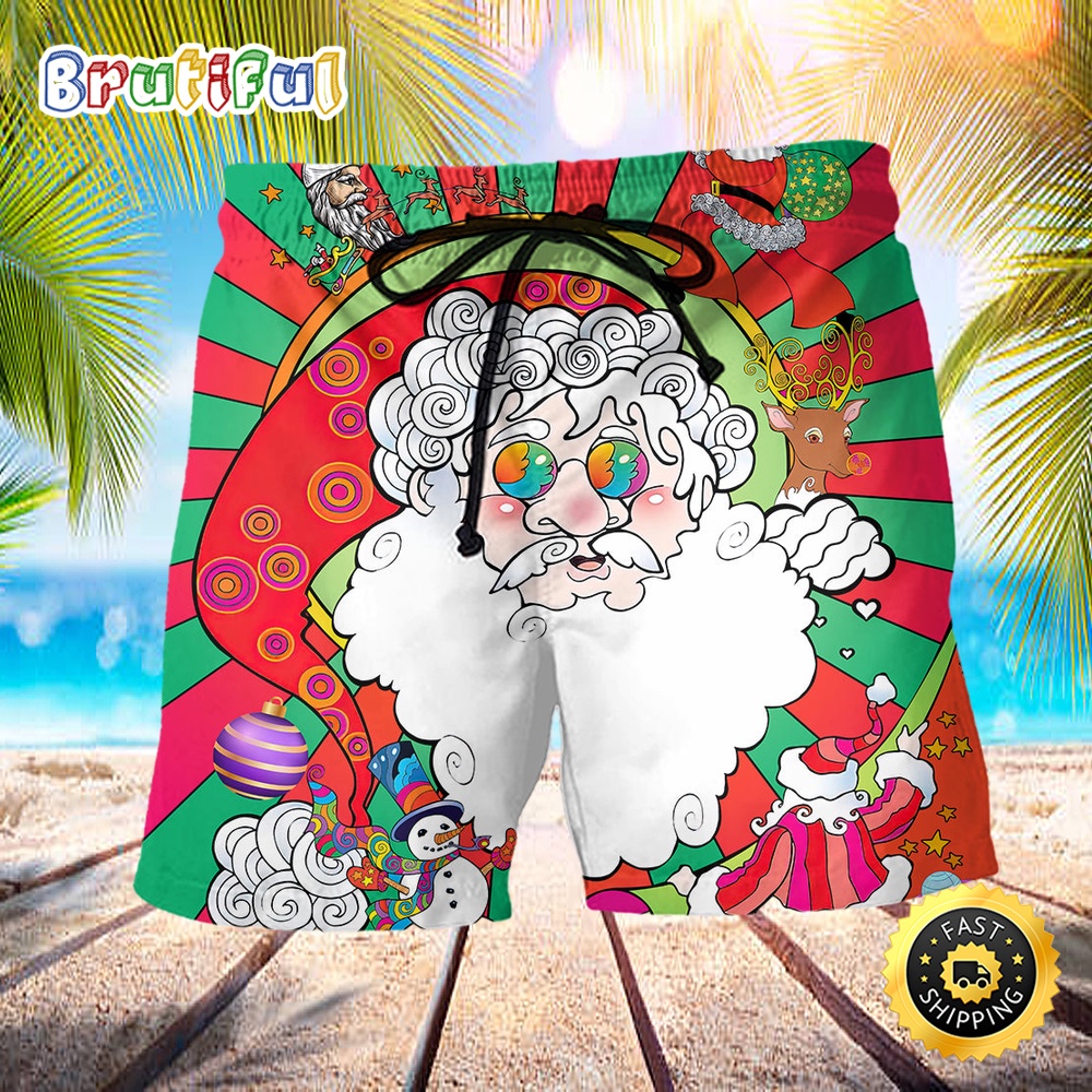 Hippie Santa Fantasy World Unreal Beach Short h3dap7