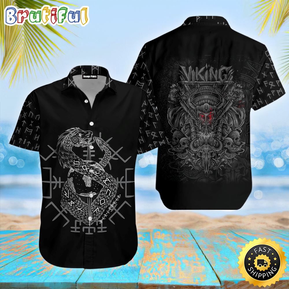 Jormungand Son Of Loki And Angrboda Viking Hawaiian Shirt Short Sleeve Hawaiian Shirt Viking Gifts For Him 1 llg4f2