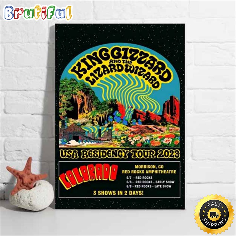 King Gizzard Usa Residengy Colorado Tour 2023 Poster