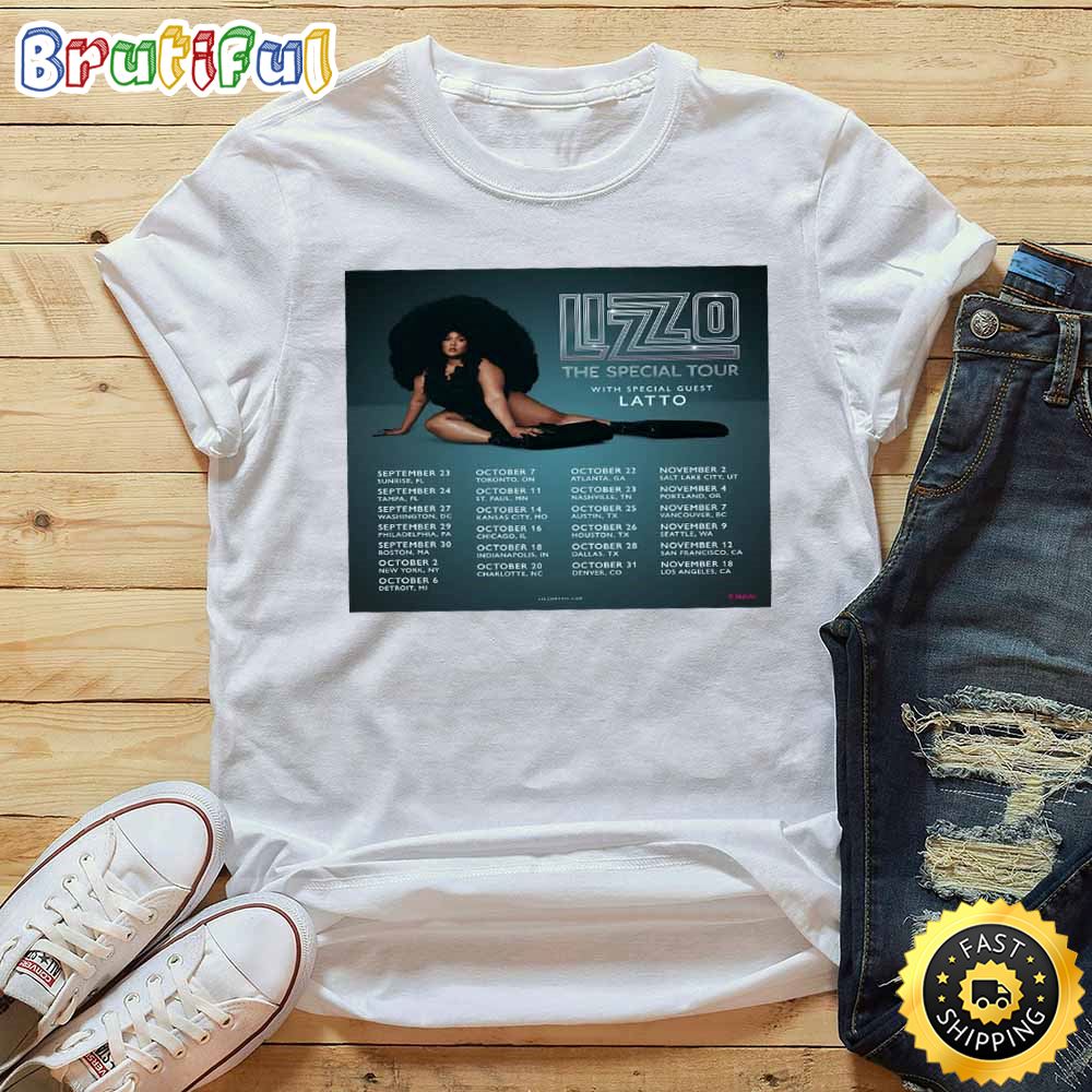 Lizzo The Special With Special Guest Latto Tour 2023 White T Shirt