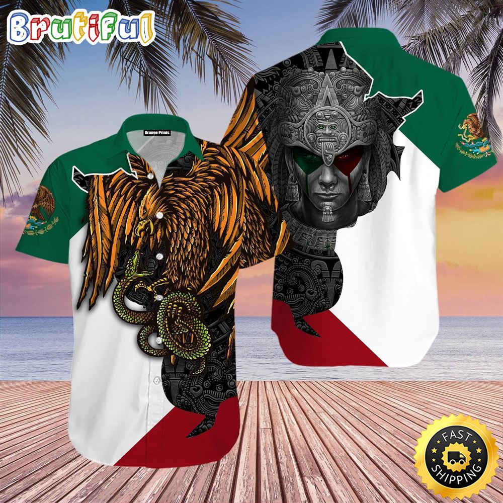 Mexico Flag Viking Hawaiian Shirt Short Sleeve Hawaiian Shirt Viking Gifts For Him 1 j9wwmd