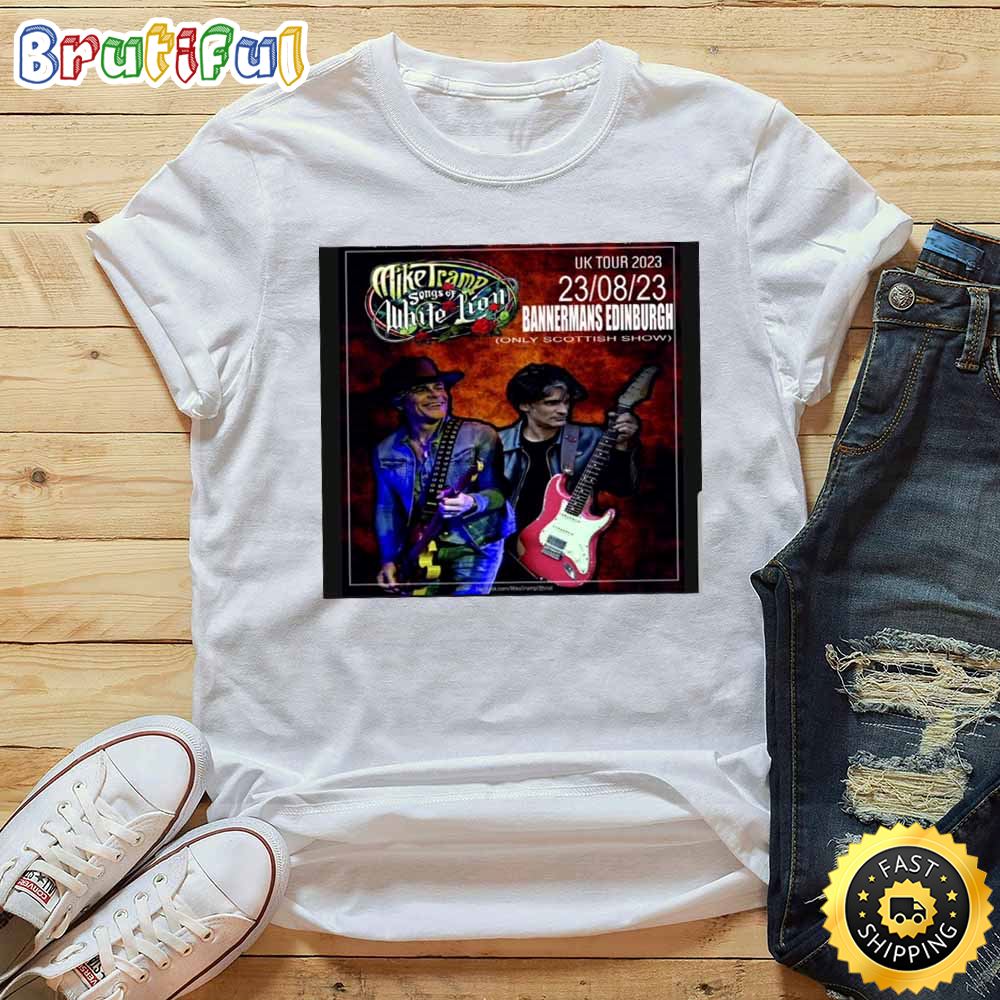 Mike Tramp Uk Bannermans Edinburgh Tour 2023 T shirt