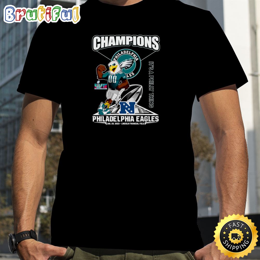 Nfl Philadelphia Eagles Nfc Champions Lvii Super Bowl 2023 Its A Philly Thing T shirt wex8hb