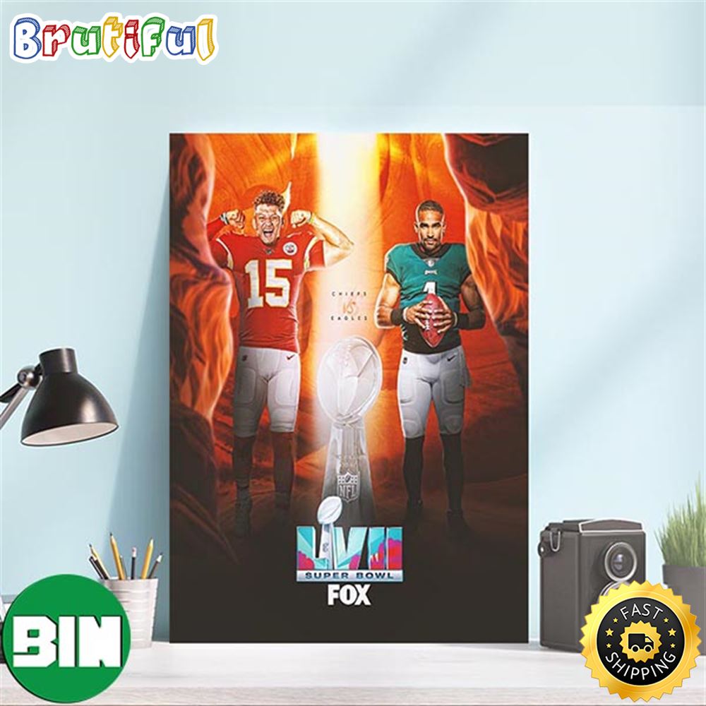 One Game Left Super Bowl LVII Kansas City Chiefs vs Philadelphia Eagles Canvas utqg2t