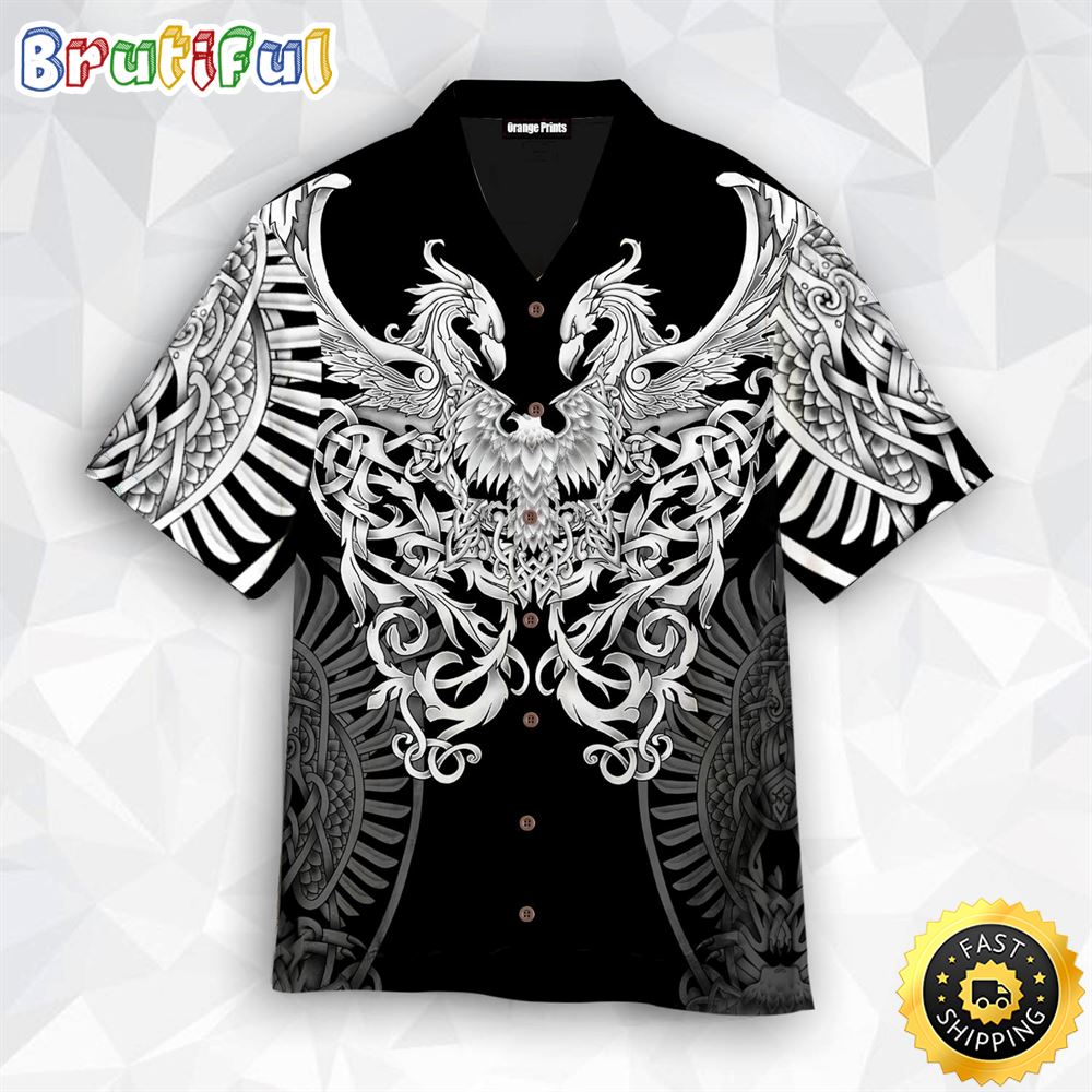 Phoenix Viking Hawaiian Shirt Short Sleeve Hawaiian Shirt Viking Gifts For Him 1 kdaogf