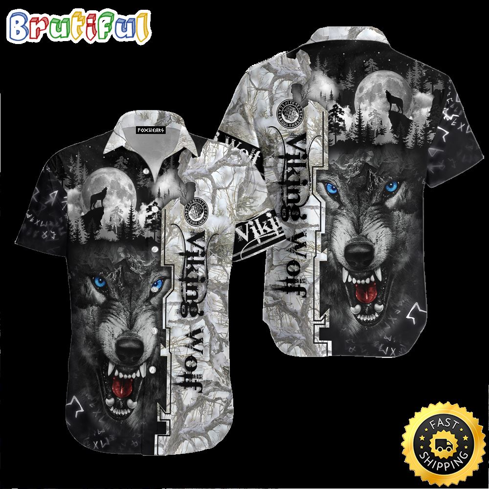 The Legend Of Viking Wolf Aloha Hawaiian Shirts Short Sleeve Hawaiian Shirt Viking Gifts For Him 1 ihgnkt