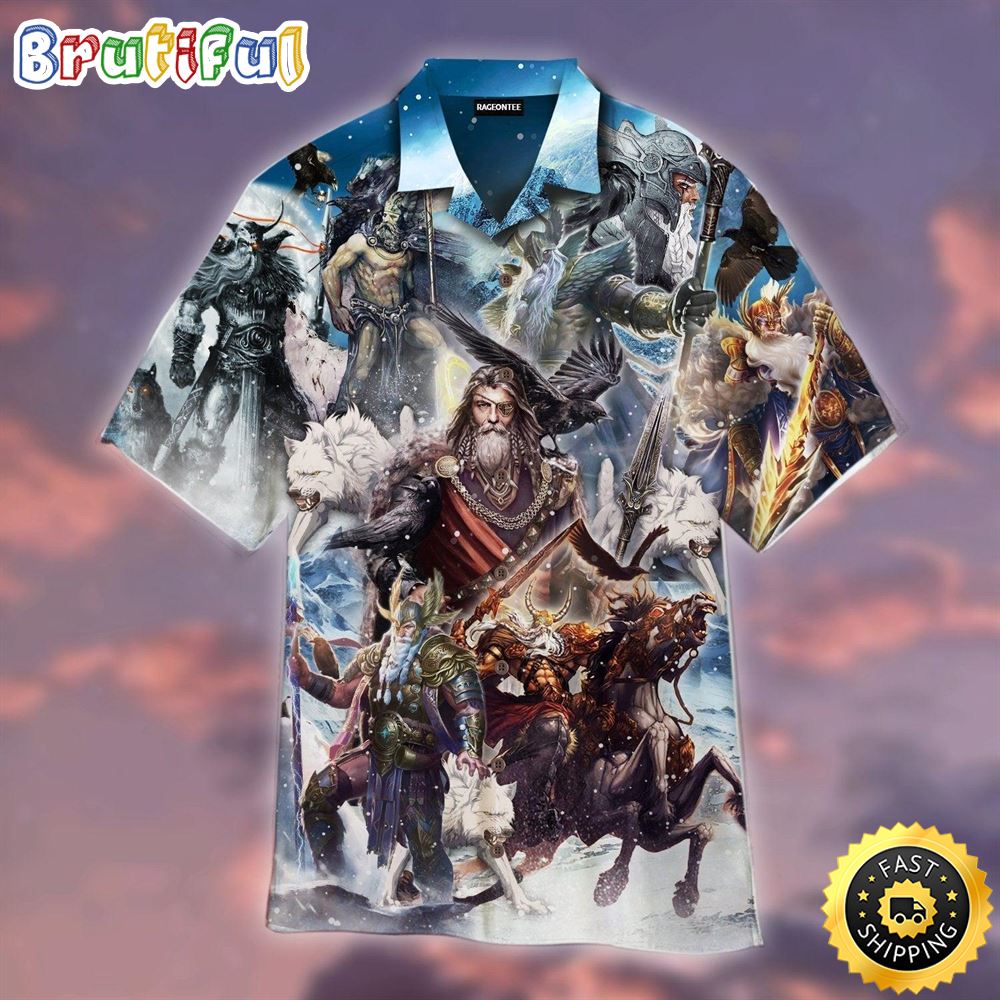 Viking Odin Blood Runs Through My Veins Hawaiian Shirt Short Sleeve Hawaiian Shirt Viking Gifts For Him 1 pimqmj